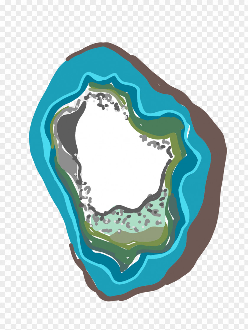 Blue Crystal Geode Art Clip PNG