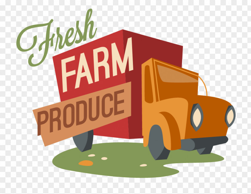 Playful Farm Truck Vector Material Agriculture Logo Livestock PNG