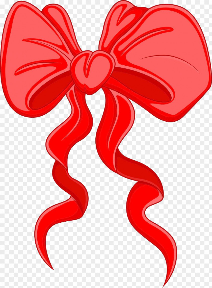 Red Bow Ribbon Drawing Cartoon Christmas Clip Art PNG