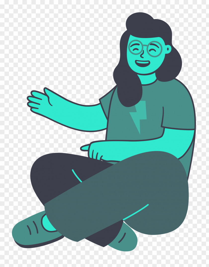 Sitting On Floor Sitting Woman PNG