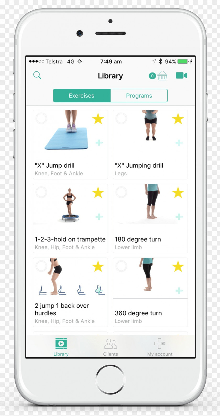 Smartphone Mobile App Patient Physical Therapy Exercise PNG