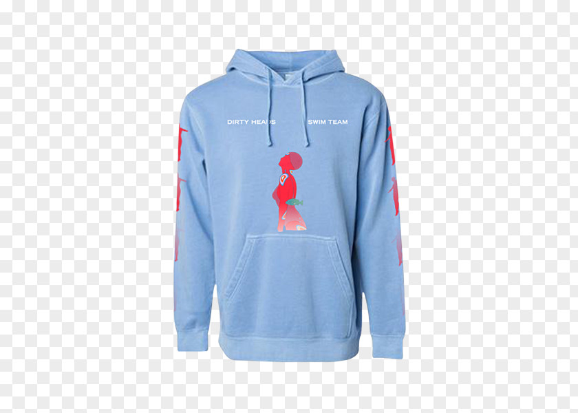 T-shirt Hoodie Polar Fleece Blue PNG