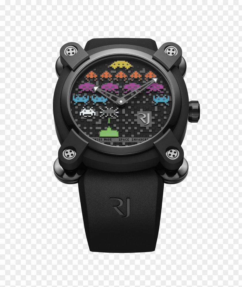 Watch Space Invaders RJ-Romain Jerome Strap Clock PNG