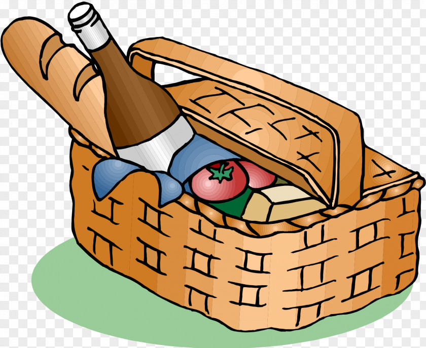 Clip Art Of Basket Picnic Baskets Openclipart PNG