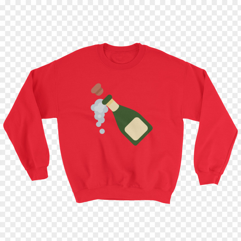 Wine Bottle Mockup T-shirt Crew Neck Sweater Top Clothing PNG