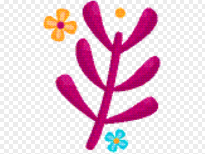Pedicel Magenta Pink Flower Cartoon PNG