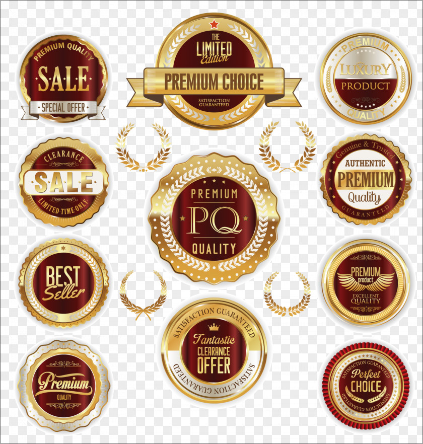 Round Metal Warranty Badge Euclidean Vector Label PNG