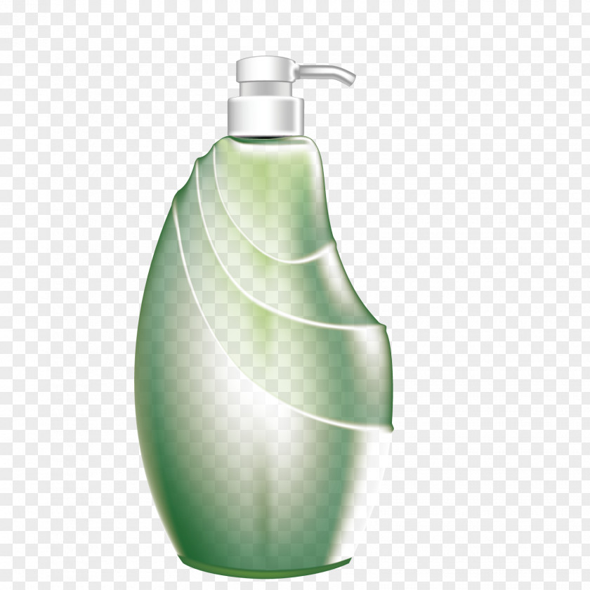 Vector Green Shampoo Bottle PNG
