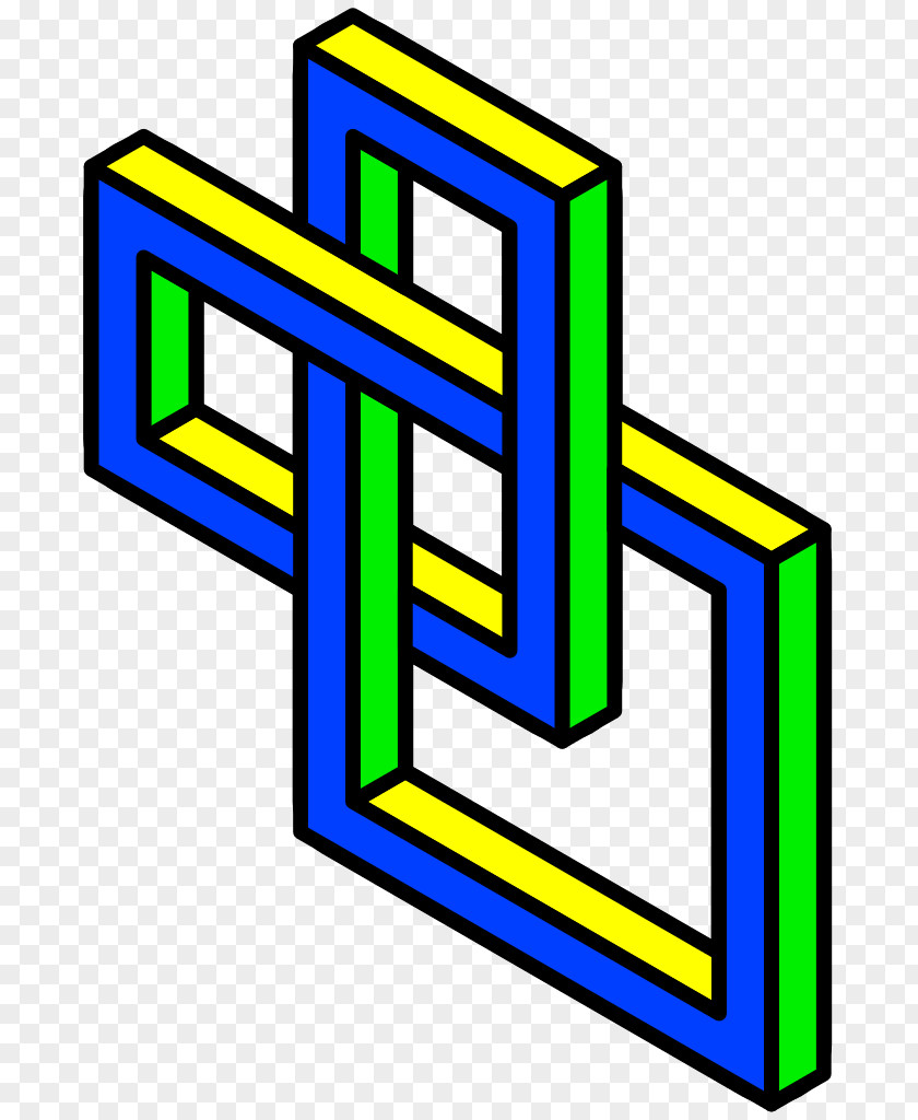 737 Clip Art Penrose Triangle Optical Illusion Isometric Projection Impossible Object PNG