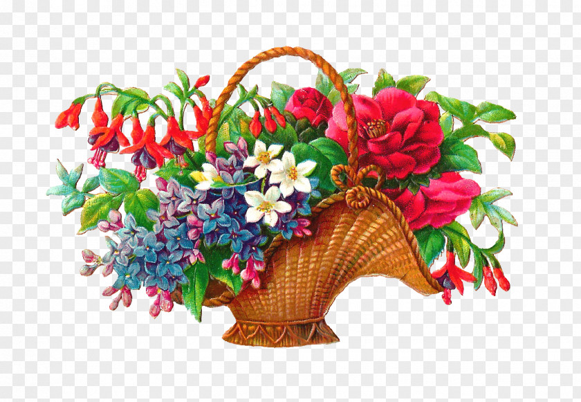 Graphics Of Flowers Flower Basket Clip Art PNG