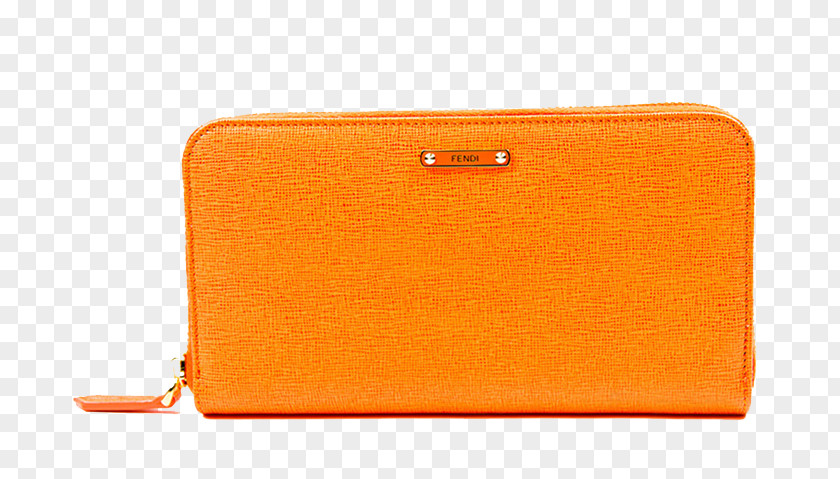 Ms. Fendi Orange Leather Long Wallet Coin Purse Credit Card U30abu30fcu30c9 PNG