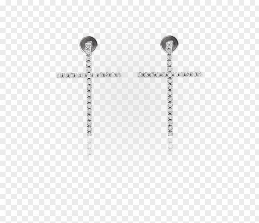 Womens Cross Earrings Jewellery Silver Clip Art PNG