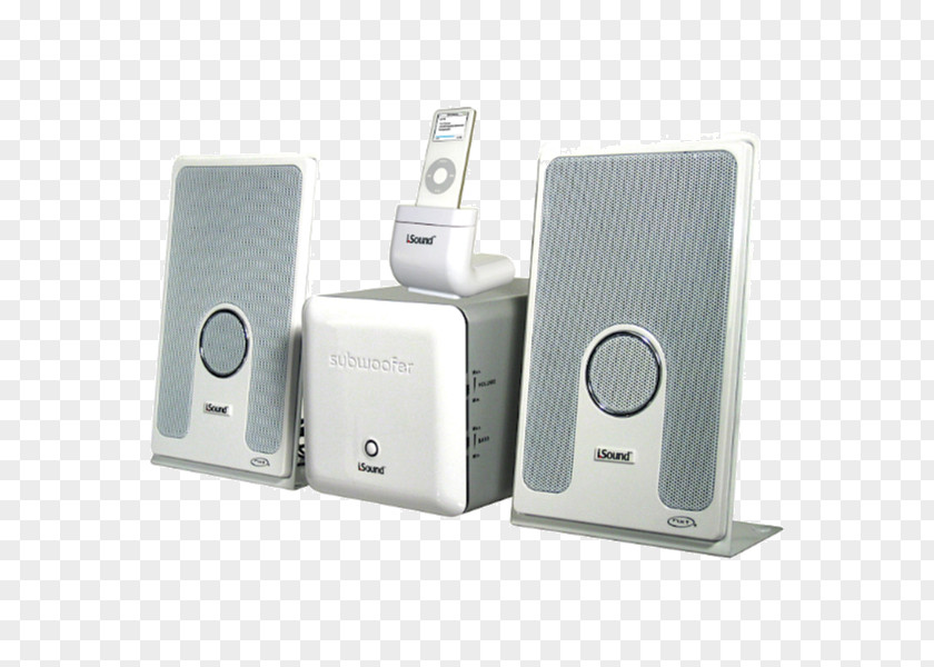 Computer Speakers Loudspeaker DreamGEAR I.sound Harmony Ipod Psp PC Mac Portable Speaker System W/Subwoofer DGUN-945 Isound PNG