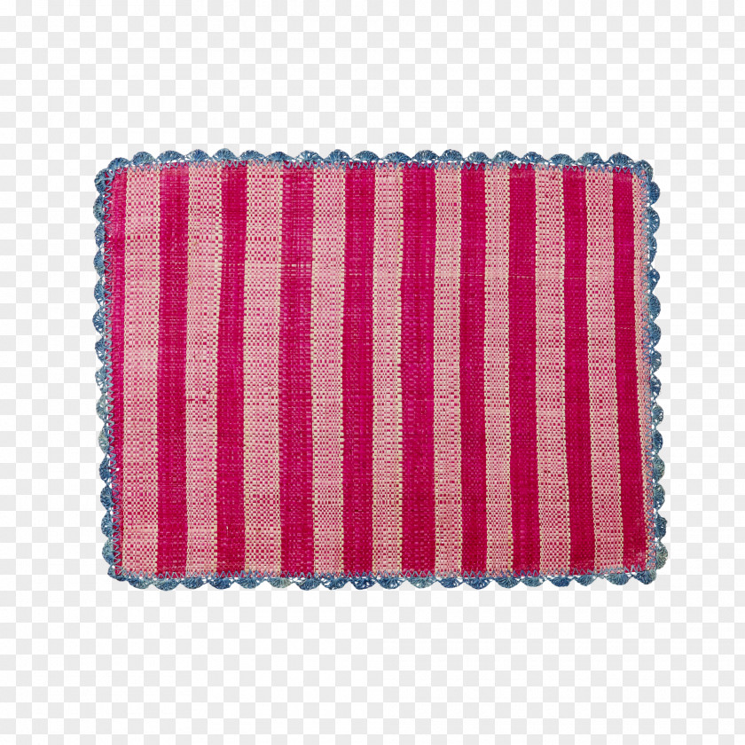 Pink Stripes Place Mats Tablecloth Raffia Palm Tableware PNG