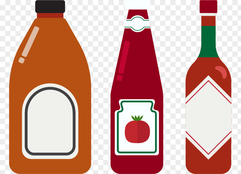 Vector Bottle Ketchup Sauce Tomato PNG