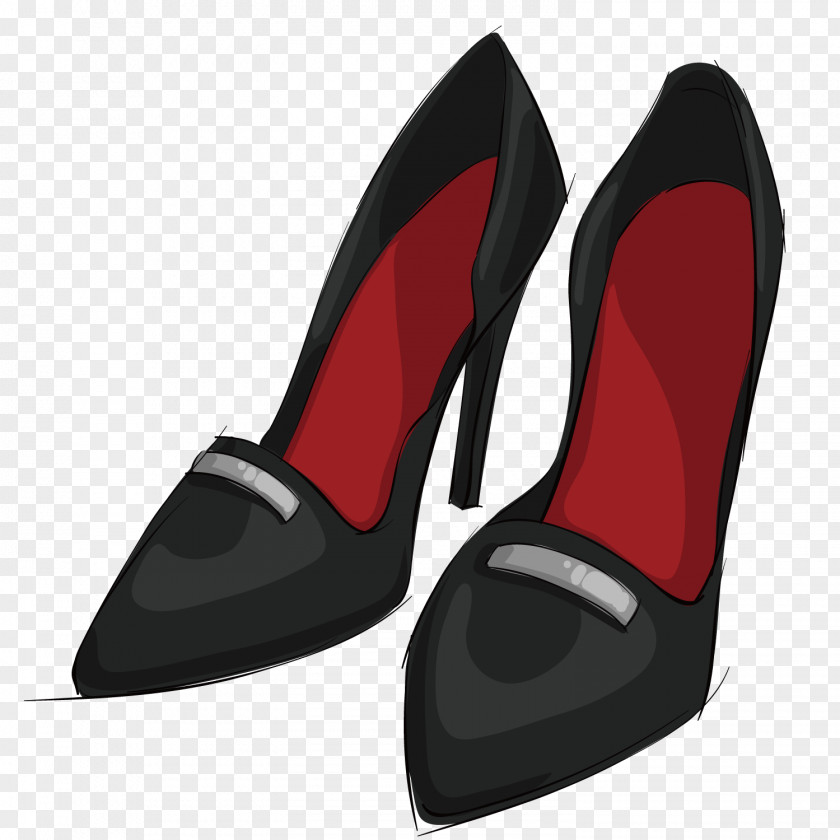Black High Heels High-heeled Footwear Dress Shoe PNG