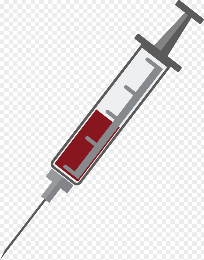 Gray Syringe Injection Hypodermic Needle PNG