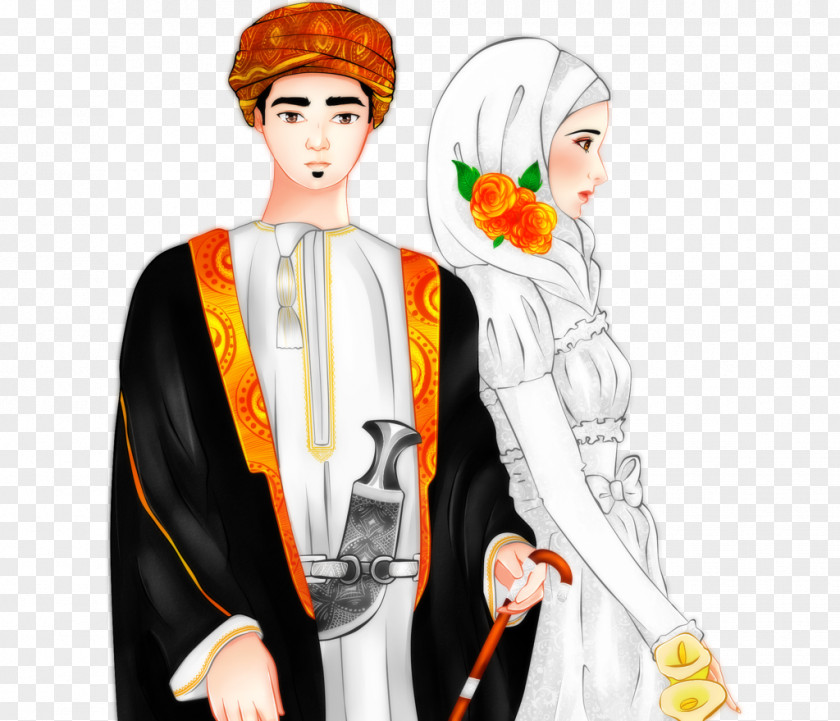 Wedding Couple Drawing Oman Sketch PNG