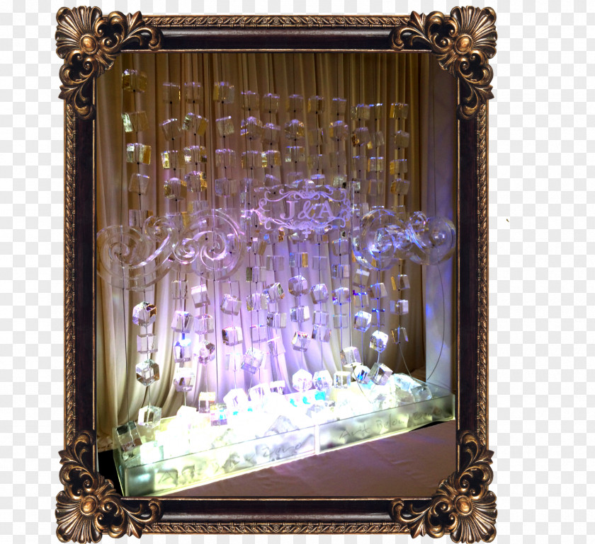 Wedding Curtain Art Ice Sculpture Picture Frames PNG