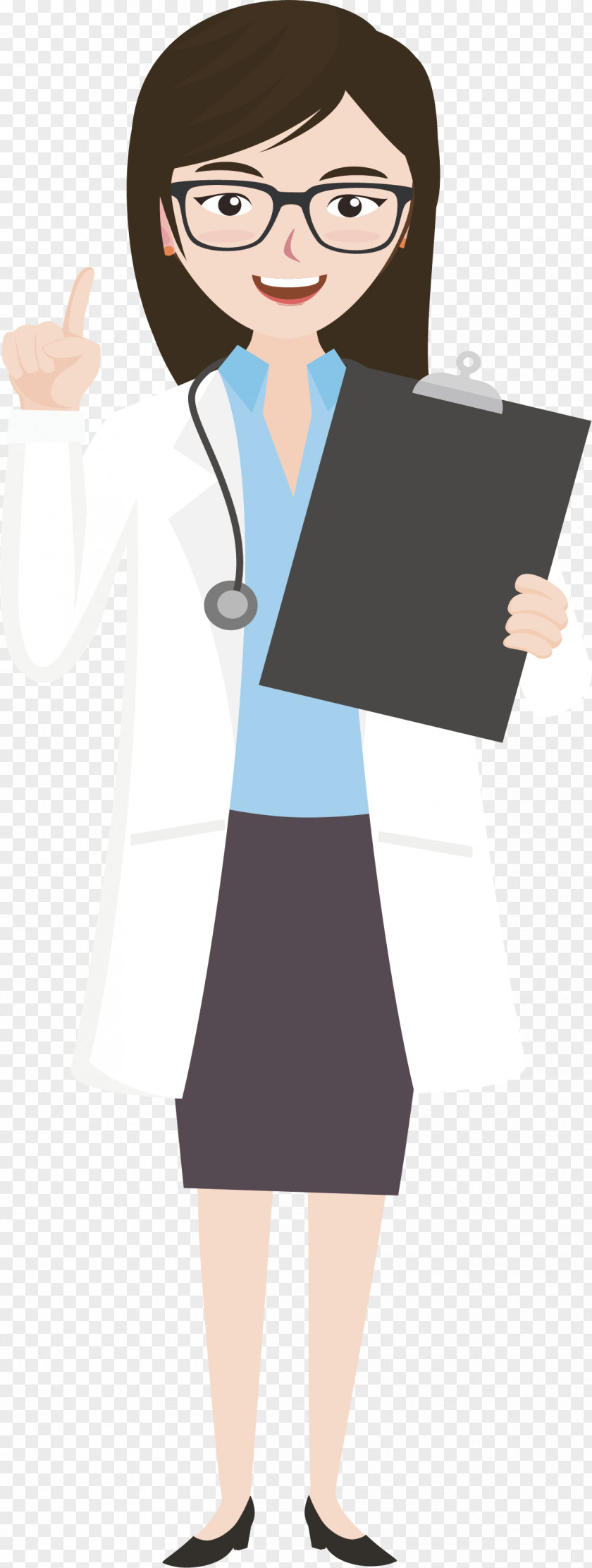 A Woman Doctor With Glasses Physician PNG