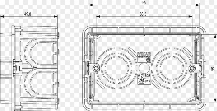 Box Electrical Switches Rectangle Vimar Electricity PNG