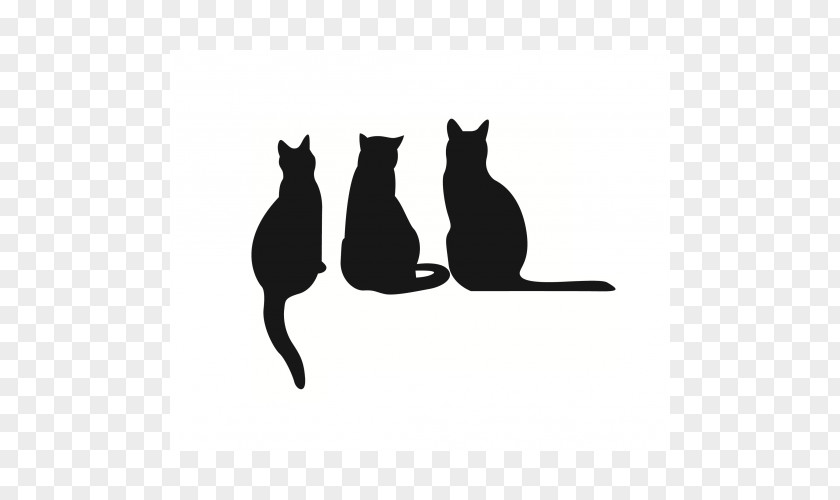 Cat Black Sticker Silhouette Whiskers PNG
