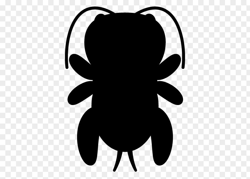 Insect Black Silhouette White Clip Art PNG