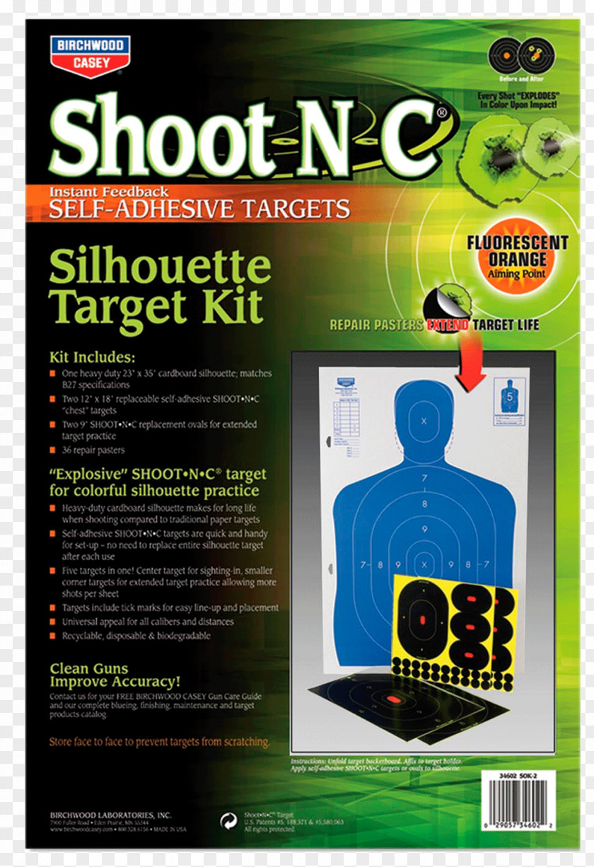 Silhouette Shooting Target Metallic Paper PNG