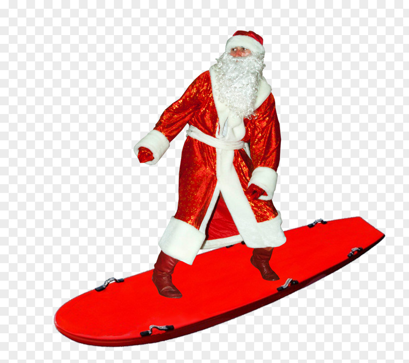 Surfing Santa Claus Desktop Wallpaper Clip Art PNG