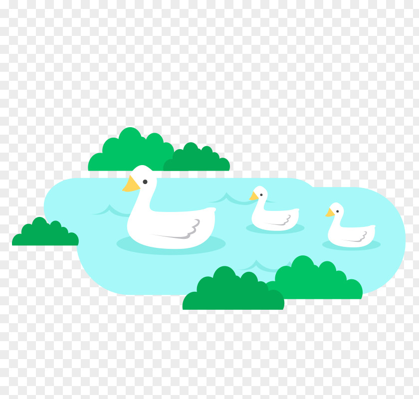 Swan Lake Duck Green Clip Art PNG