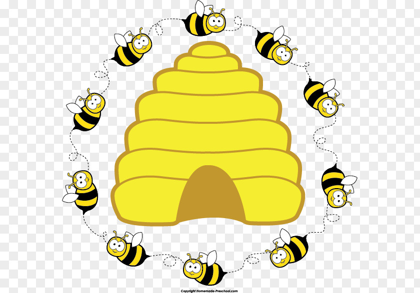 Bee Theme Beehive Honeycomb Clip Art PNG