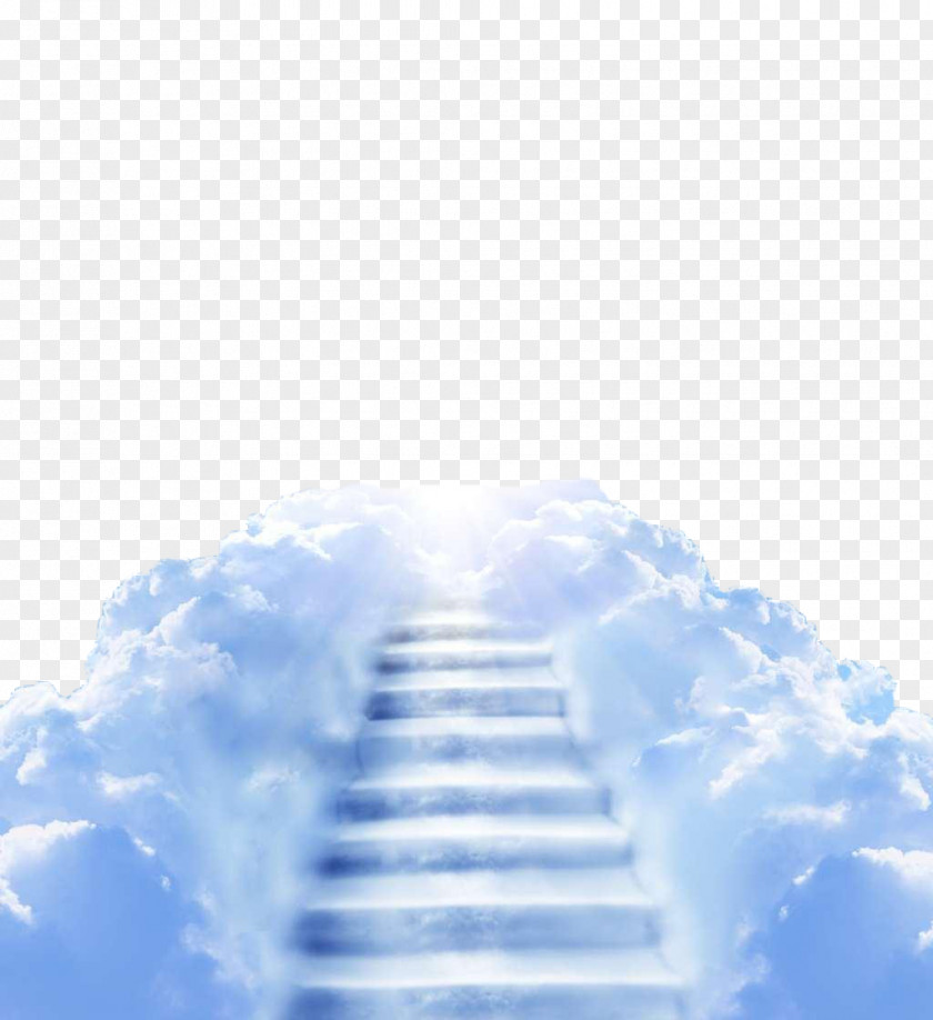 Cloud Ladder Light Sky Stairs Wallpaper PNG