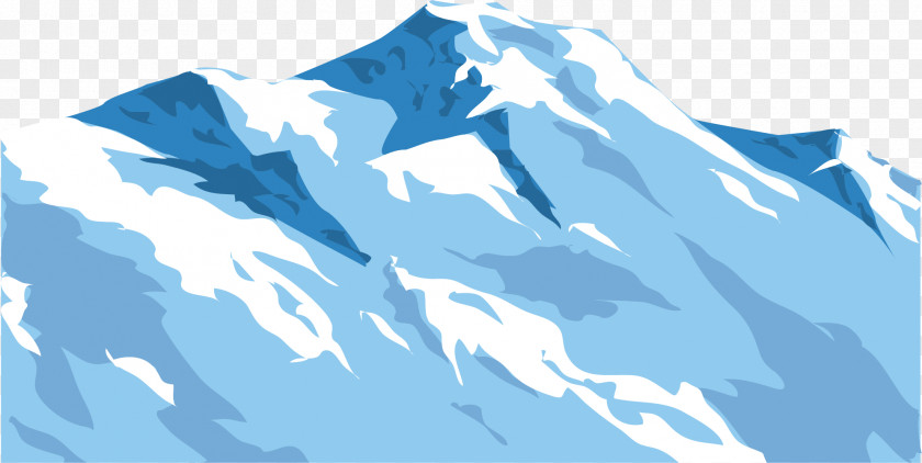 Iceberg Blue Mount Everest Mountain Euclidean Vector Illustration PNG