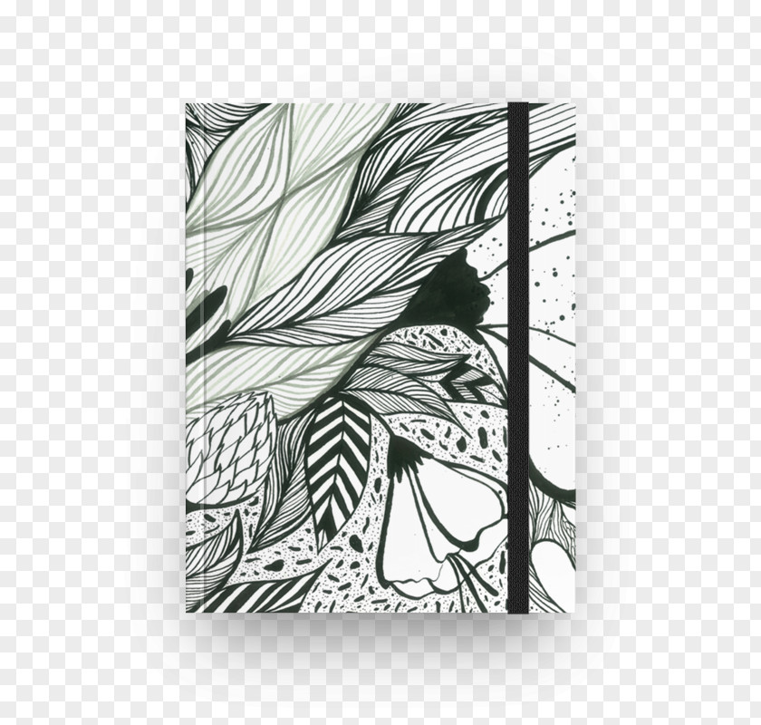Notebook Drawing Art Black And White Quadro Interior Design Services PNG