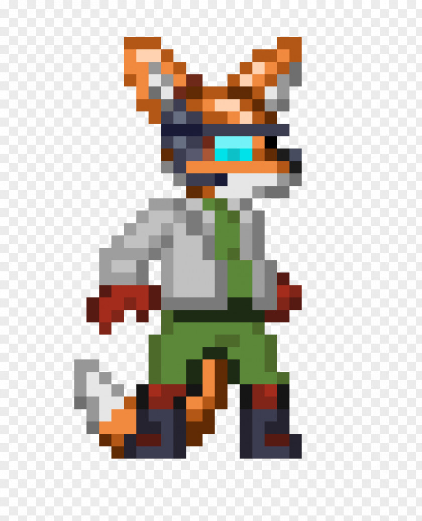Pixel Star Fox Starbound Character McCloud Art PNG