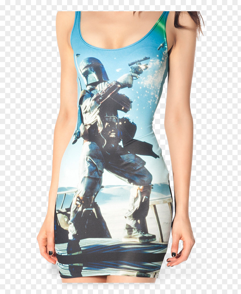 T-shirt Boba Fett Sleeveless Shirt Dress Clothing PNG