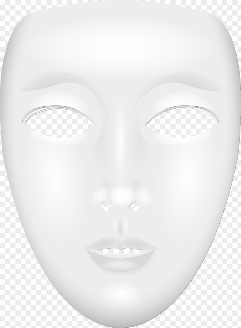 Face White Head Masque Nose PNG