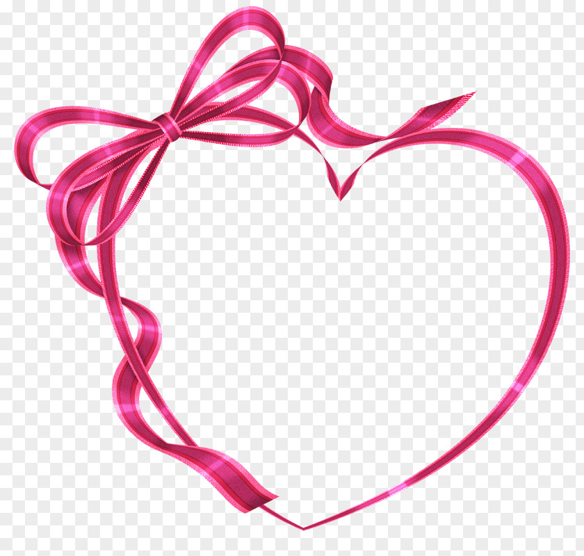 Heart-shaped Ribbon Bow Heart Valentine's Day Clip Art PNG