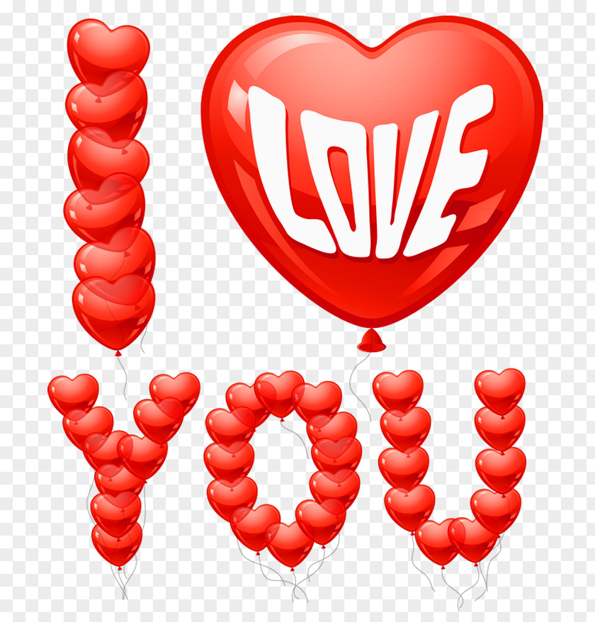 I Love You Balloons Clipart Picture Heart Balloon Clip Art PNG