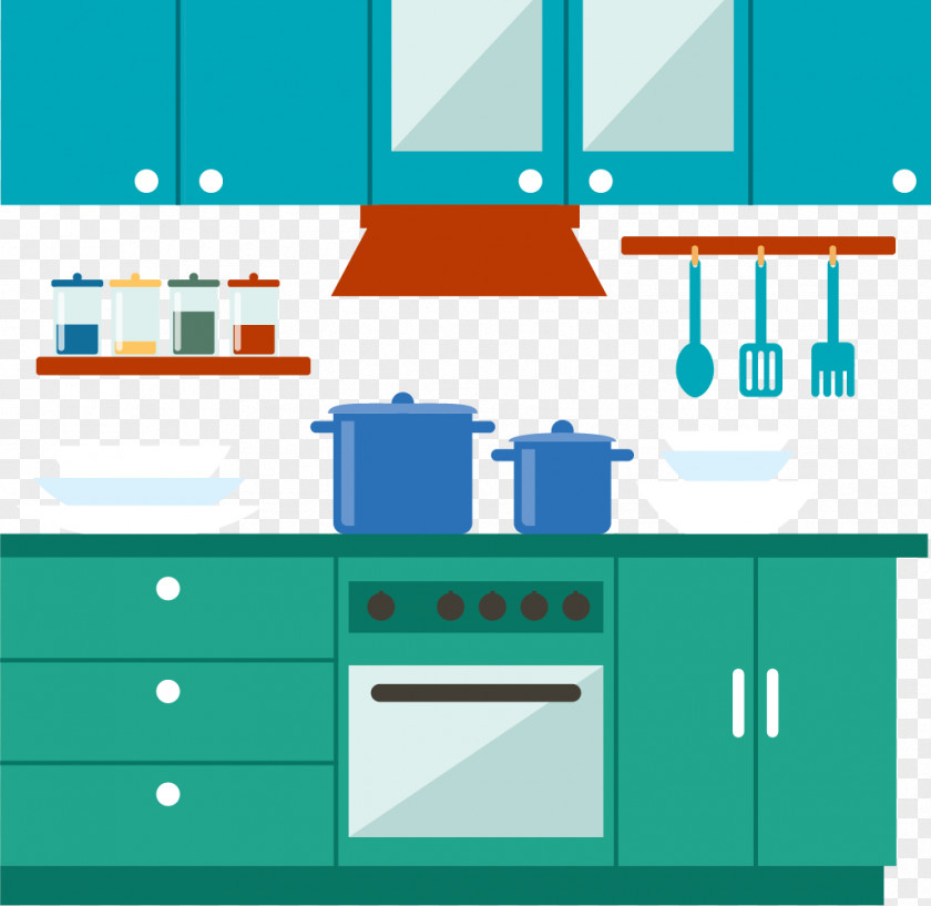 The Central Kitchen Of Family Interior Design Services Illustration PNG