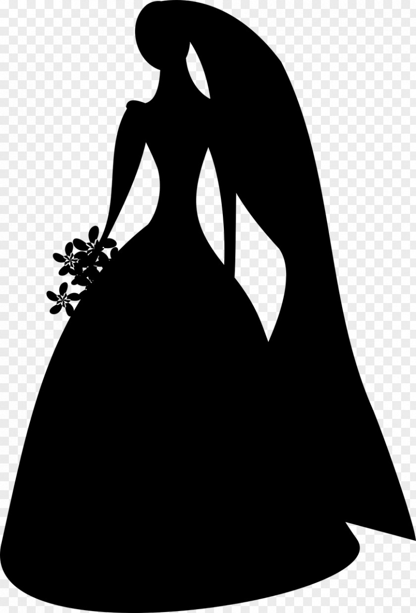 Wedding Silhouette Dress Bridegroom Marriage Flower Girl PNG