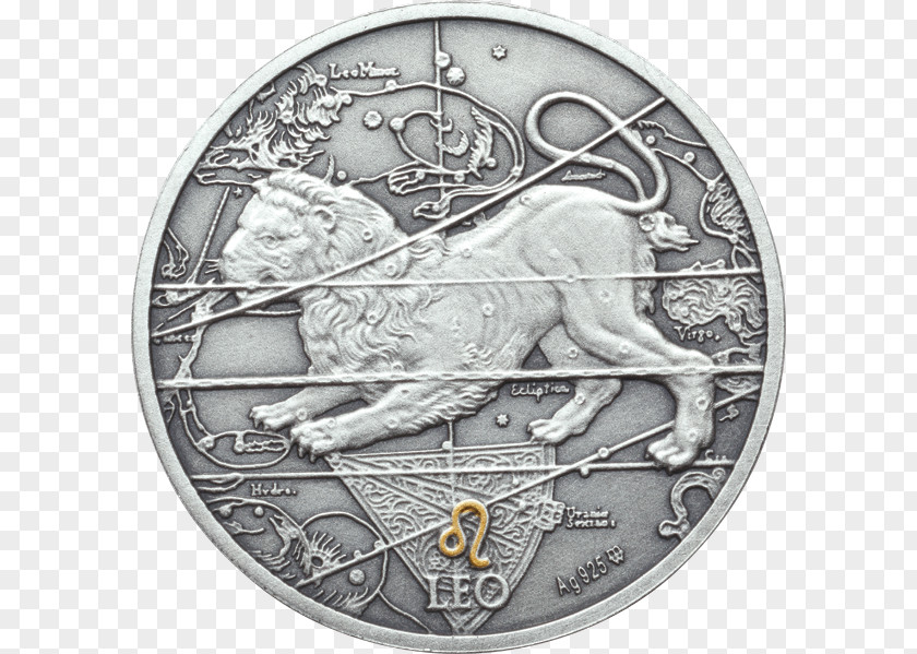 Coin Silver White PNG