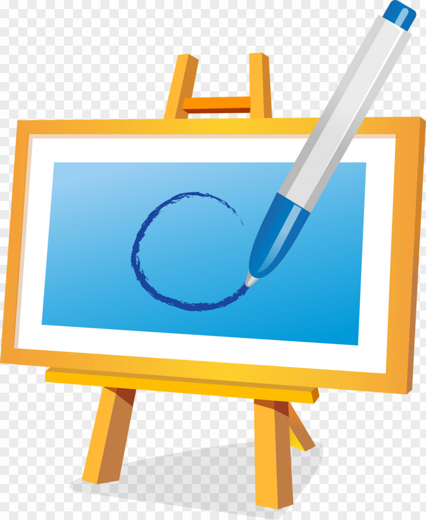 Painting Vector Graphics Easel Clip Art PNG