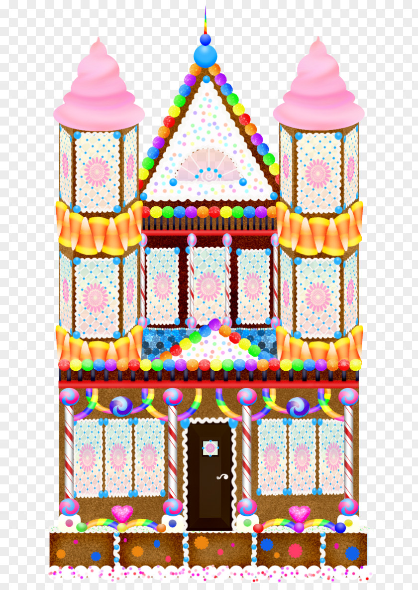 Candycorn Frame Gingerbread House Product Pattern PNG