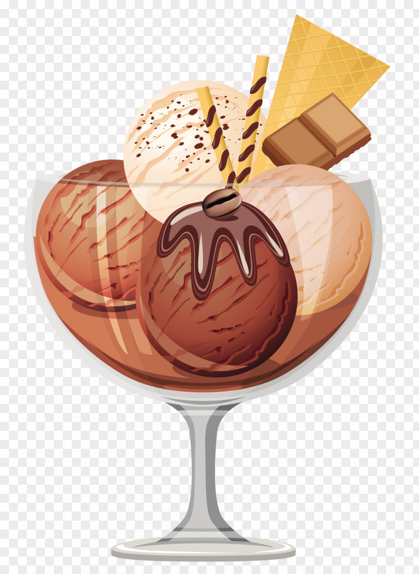 Chocolate Ice Cream Cones Sundae PNG