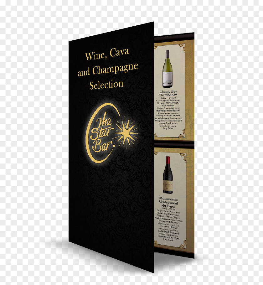 Wine Menu Advertising Bottle PNG