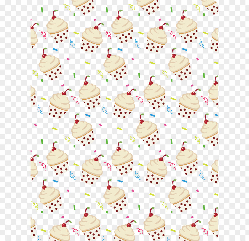 Cream Cupcake Background PNG