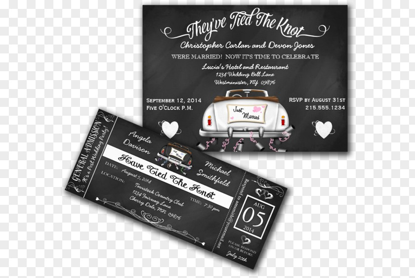 Invitation Chalkboard Wedding Reception Marriage Party PNG