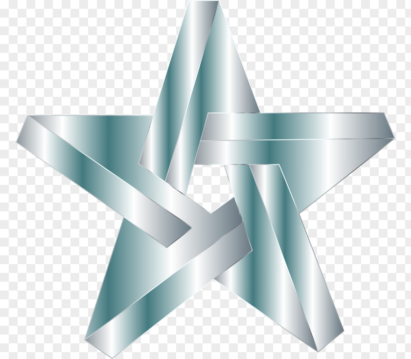 Silver Star Optical Illusion Clip Art PNG