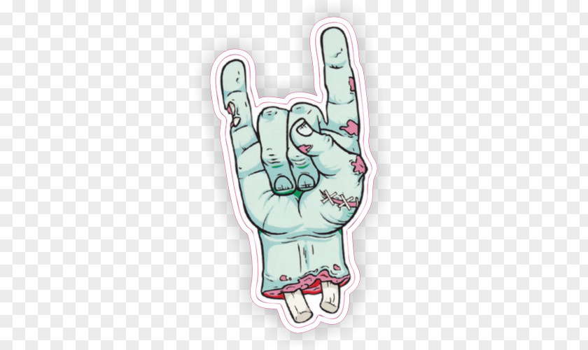 Sticker Zombie Thumb Decal Rock Music PNG music, zombie clipart PNG